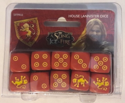 A Song of Ice & Fire - House Lannister Dice